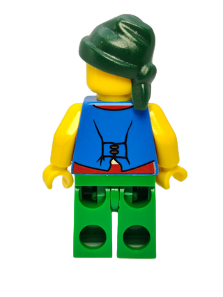 Pirate Blue Vest, Green Bandana, Bared Teeth, pi103 Minifigure LEGO®   