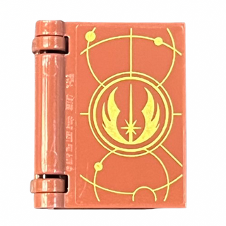 Minifigure, Utensil Star Wars Jedi Order Book, Part# (24324 + 3069 + 24093pb068) Part LEGO® Reddish Brown