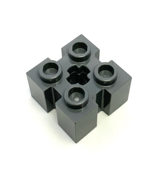 Brick, Modified 2x2 with Channels and Axle Hole, Part# 90258 Part LEGO® Dark Bluish Gray  