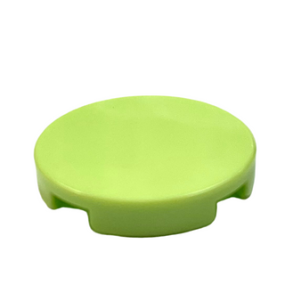 Tile, Round 2 x 2 with Bottom Stud Holder, Part# 14769 Part LEGO® Yellowish Green