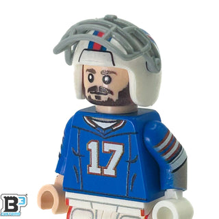 #17 Allen QB Bills Football Player Minifig - B3 Customs Custom minifigure B3 Customs