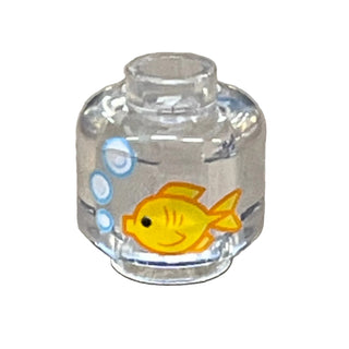 Yellow Fish and White Bubbles Pattern, Minifigure Head without Face, 3626pb3342 - LEGO® Animal