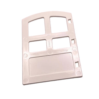 Duplo Door / Window Pane 1 x 4 x 4 with 4 Different Size Panes and Curved Top, Part# 31023 Part LEGO® White Very Good