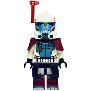 Clone ARC Trooper Hammer, Rancor Battalion (Phase 1) - Dark Red Pauldron, Black Kama, Large Eyes, sw0377 Minifigure LEGO® Like New