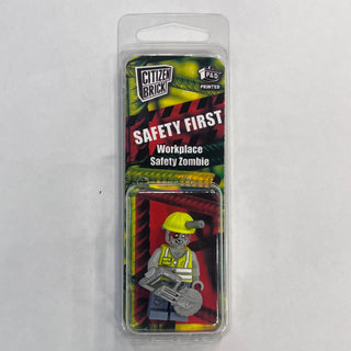 Workplace Safety Zombie Custom Printed Minifigure