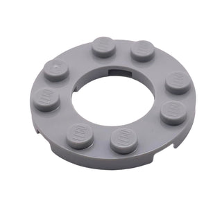 Plate Round 4x4 with 2x2 Round Open Center, Part# 11833 Part LEGO® Light Bluish Gray