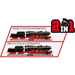 DR BR 52 Steam Locomotive & Railway Semaphore Train Engine: COBI Set #6287 Building Kit Cobi Toys