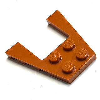 Wedge, Plate 4 x 4, Part# 43719 Part LEGO® Dark Orange