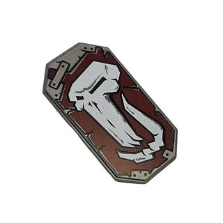 Shield Octagonal Long with Troll Skull Pattern, 61856pb01