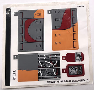 Sticker Sheet for Set Luke's Landspeeder, 75173-1 - (30962/6178336), Part# 75173stk01 Part LEGO® Complete