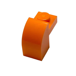 Slope Curved 2x1x1 1/3 with Recessed Stud, Part# 6091 Part LEGO® Orange  