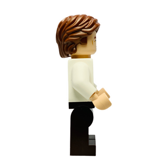 Han Solo - White Shirt with Wrinkles on Front and Back, Dark Brown Legs, Wavy Hair, sw1371 Minifigure LEGO®