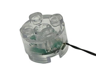 2x2 Flashing Light-up Round Brick, DIY System & Reconnectable, LS2x2R-LA Custom Parts United Brick Co® Red & Blue