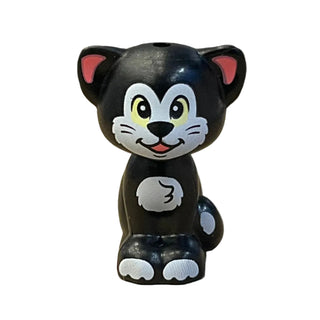 Figaro, Cat, Mini Doll Style, Sitting with Bright Light Yellow Eyes, 11602pb17 - LEGO® Disney Animal
