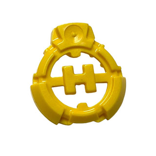 Hero Factory Chest Badge with 'H' and Flat Bottom, Part# 92199 Part LEGO® Yellow  