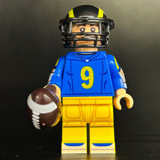 #9 QB Stafford L.A. Football Player Minifig made using LEGO parts Custom Minifigure B3 Customs