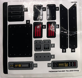 Sticker Sheet for Set Batmobile: The Penguin Chase, 76181 - (74526/6329779), Part# 76181stk01
