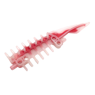 Bionicle Weapon Spined Long Blade with Marbled Red Pattern, Part# 63149pb01 Part LEGO® Milky White Very Good