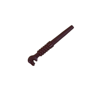 Minifigure, Utensil Wand, 5-Rib Handle with Snake Head End, Part# 5416f Part LEGO® Reddish Brown
