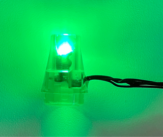 1x1 LED Light-Up Cone, DIY System, Reconnectable, LCON-LA Custom Parts United Brick Co® Green