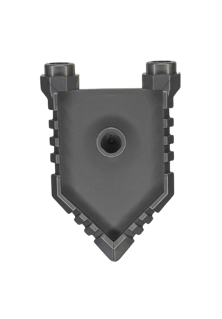 Minifigure, Shield Pentagonal with Grooved Edges, Part# 22408 Part LEGO® Flat Silver