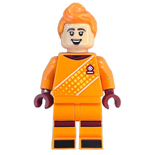 Soccer Spectator, Orange Goalie Uniform, soc166 - LEGO® Sports Minifigure