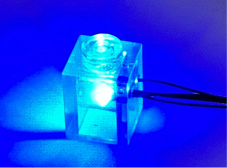 1x1 Light-Up Brick, DIY System, Reconnectable, LS1x1B-LA Custom Parts United Brick Co® Blue