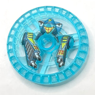 Technic, Disk 5x5 - RoboRider Talisman Wheel, Stunner Robot Pattern, Part# 32359pb01