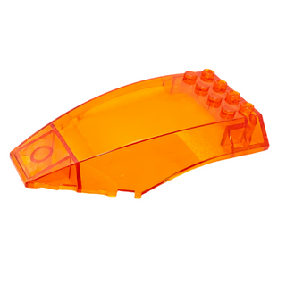 Windscreen 10 x 6 x 2 Curved, Part# 45705 Part LEGO® Trans-Neon Orange