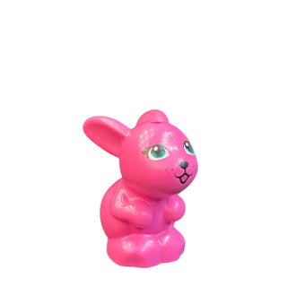 Bunny/Rabbit Sitting with Metallic Pink Tongue, 34050pb03 LEGO® Animals LEGO®