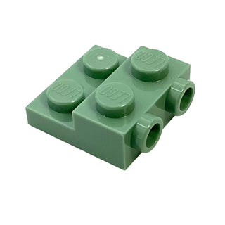 Plate, Modified 2x2x2/3 with 2 Studs on Side, Part# 99206 Part LEGO® Sand Green