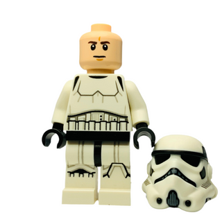 Stormtrooper, (Dual Molded Helmet, Gray Squares on Back) - Male, Light Nougat Head, Frown sw1137 Minifigure LEGO®