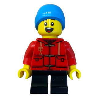 Child - Red Tang Jacket with Hood, hol223 - LEGO® Holiday & Event Minifigure