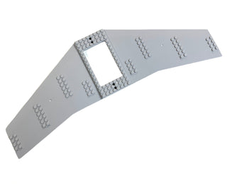 Wing Plate 20 x 56 x 2/3 with 6 x 10 Cutout and 4 Holes, Part# 93541 Part LEGO® Very Good - Light Bluish Gray  