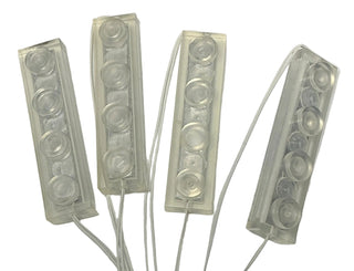 Daisy-Chained 1x4 LED Light-up Plates, USB Powered, LB1x4C Custom Parts United Brick Co® RGB