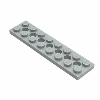 Technic, Plate 2x8 with 7 Holes, Part# 3738 Part LEGO® Light Bluish Gray