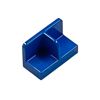 Panel 1x2x1 with Rounded Corners and Center Divider (Minifigure Stand), Part# 93095 Part LEGO® Blue  