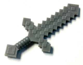 Minifigure Weapon, Minecraft Sword, Part# 18787 Part LEGO® Dark Bluish Gray (Stone)  