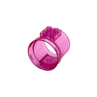 Cylinder Tube, Straight, Part# 49736 Part LEGO® Trans-Dark Pink Very Good
