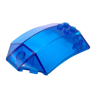 Windscreen 8 x 6 x 2 Curved Sloped Sides, Part# x224 Part LEGO® Trans-Dark Blue