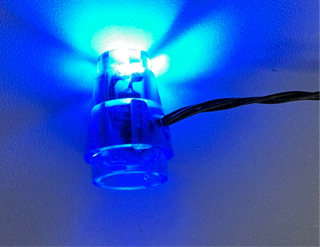 1x1 Flashing LED Light-Up Cone, DIY System, Reconnectable, LFCON-LA Custom Parts United Brick Co® Blue
