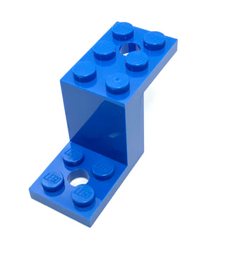 Bracket 5x2x2 1/3 with 2 Holes and Bottom Stud Holder, Part# 76766 Part LEGO® Blue  