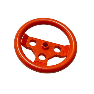 Technic, Steering Wheel Large, Part# 2741 Part LEGO® Reddish Orange