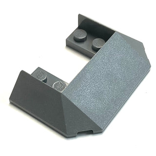 Wedge 6 x 4 Cutout (Train Roof) with 5 Large Bottom Tubes, Part# 13269 Part LEGO® Dark Bluish Gray