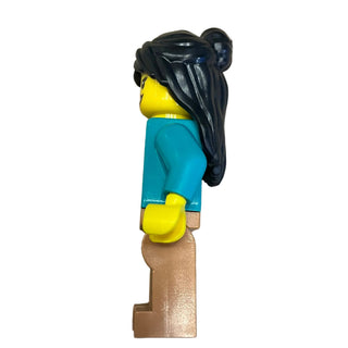 Woman, Dark Turquoise Cheongsam Bolero Shrug, hol373 - LEGO® Holiday Minifigure