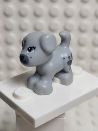 Dog Light Bluish Gray with Muzzle, Spots, and Side Pattern (Sky) LEGO® Animals LEGO®   