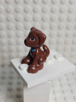 Dog Reddish Brown Sitting w/ Medium Azure Collar LEGO® Animals LEGO®   