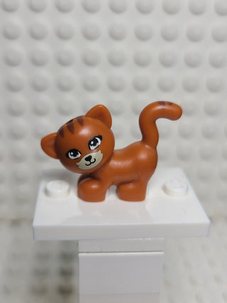 Cat, Dark Orange w/ Reddish Brown Stripes & Tan Muzzle LEGO® Animals LEGO®   