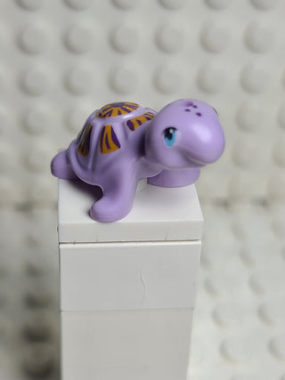 Sea Turtle, Medium Lavender w/ Dark Purple and Bright Light Orange Shell Pattern LEGO® Animals LEGO®   