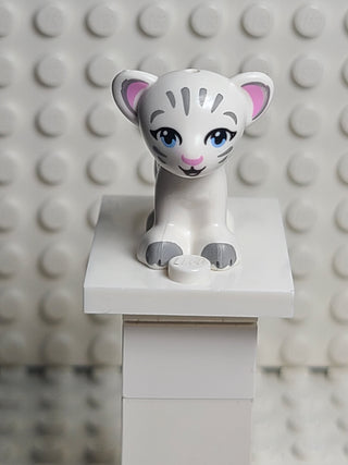 White Tiger Cub w/ Light Bluish Gray Stripes LEGO® Animals LEGO®   